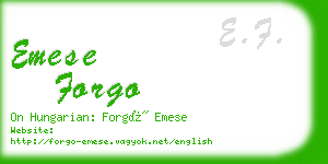 emese forgo business card